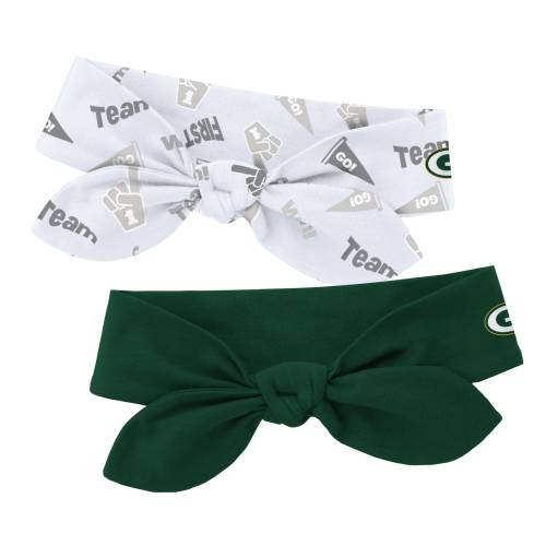 Green Bay Packers Girls Infant Knotty Bow Headband Set