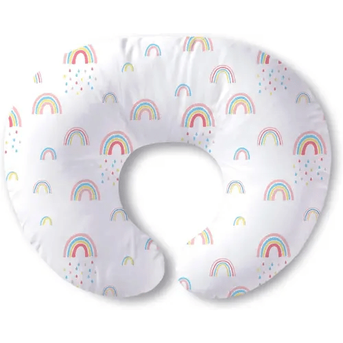 Plushii Nursing Pillow, Breathable Nursing Pillows for Breastfeeding, Breast Feeding Pillows for Mom, Breastfeeding Pillows for Bottle Feeding, Tummy Time, Sitting Support - Rainbow World