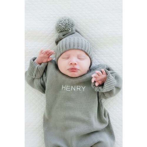 Personalized Printed Knit Sweater Bubble | Solid