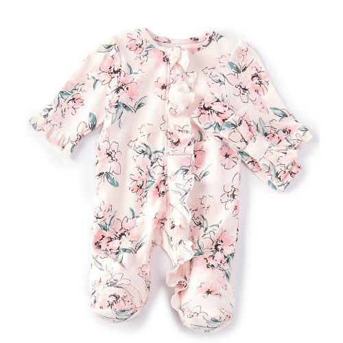 Little Me Baby Girls Preemie-9 Months Long-Sleeve Dream Floral Footie Coverall Set