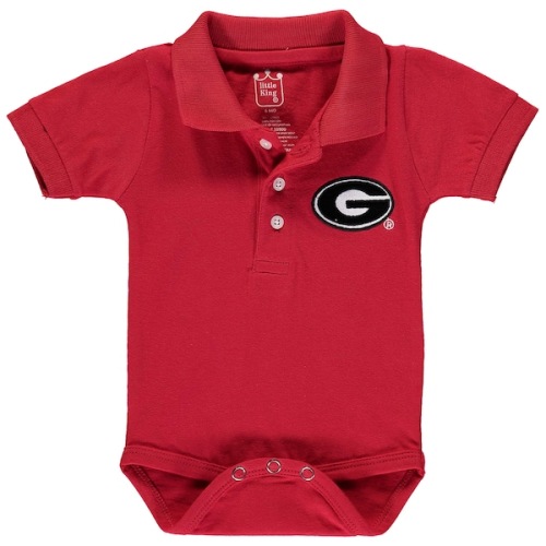 Infant Red Georgia Bulldogs Polo Bodysuit