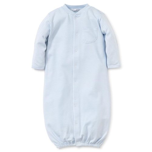 kissy kissy Baby Boys Simple Stripes Convertible Nightgown, Light Blue, Newborn