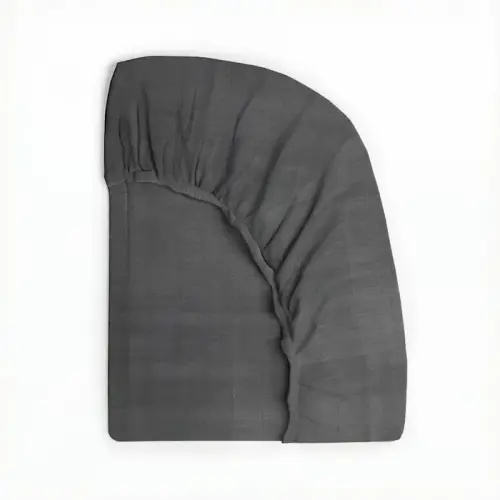 Organic Breathable Muslin Crib Sheets: pebble gray