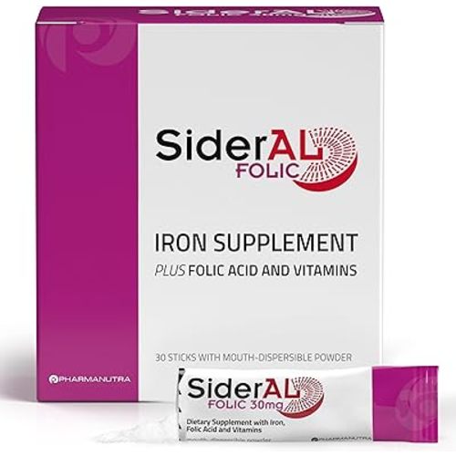 SiderAL Prenatal Vitamins for Women | Clinically Proven Iron Supplement for Women with Folic Acid, Vitamin C, D, B6, & B12 | Trusted Multivitamin for Pregnancy & Energy Support | 30 Powder Sticks