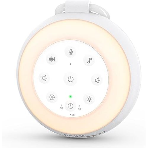 AMIR Sound Machine, Portable Sound Machine for Sleep, White Noise Sound Machine with 24 Soothing Sounds, Baby Sound Machine with 8 Colors, Sound Machine for Sleeping Adults