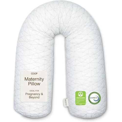 Coop Home Goods Original Adjustable Maternity Pillow, with Memory Foam and Washable Cover, Body Pillow for Pregnancy, Side Sleeper and Full Body Support During Pregnancy