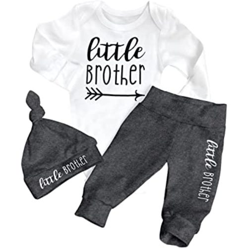 Baby Boy Clothes Newborn Boy Outfits Infant Letter Print Romper Long Pants Hat 3PCS Baby Boy's Clothing