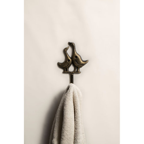 Winston Porter CAST IRON HOOK - FantasHome Wall Mounted Cast Iron Home Décor Single Hook (Ducks) & Reviews | Wayfair