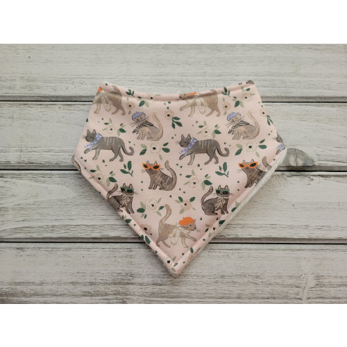 Cats bandana drool bib for baby