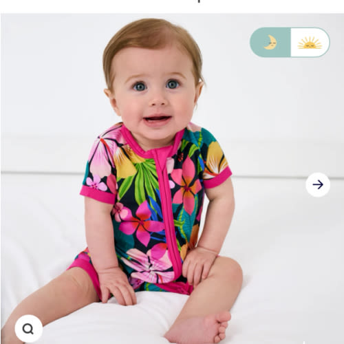 Jungle Blooms Shorty Zippy | Little Sleepies