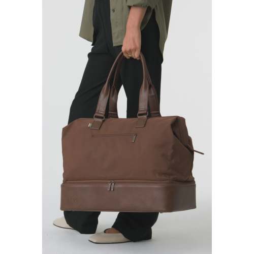 BÉIS 'The Weekender' in Maple - Brown Weekend Bag & Overnight Travel Bag