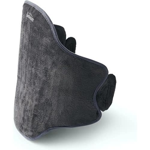 Sunbeam Heating Pad Wrap for Back Pain Relief with Auto Shut Off and Moist Heating Option, 23 x 15", Slate Grey