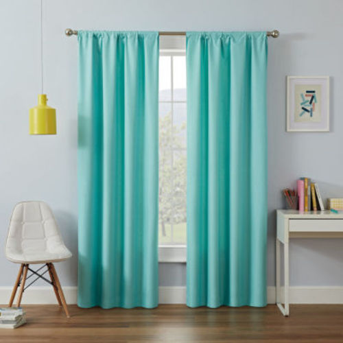 Eclipse Kendall Kids Thermaback Rod Pocket Energy Saving Blackout Single Curtain Panel