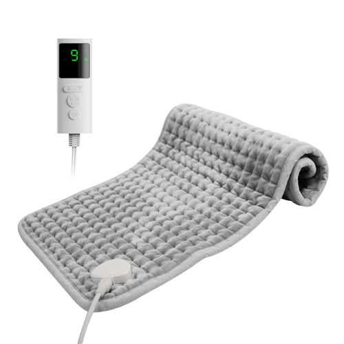 Heating Pad for Back Pain, 12''×24'' Heating Pad for Period Cramps Neck Shoulder Knee Leg with 9 Heat Settings Auto Shut-Off and Rapid-Heating, Ideal Gift for Family and Friends, Gray