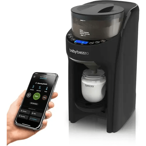 Baby Brezza Formula Pro Advanced WiFi Formula Dispenser - Automatically Mix a Warm Formula Bottle From Your Phone Instantly – Easily Make Bottle With Automatic Powder Blending Machine, Black