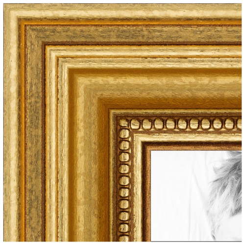 ArtToFrames 11x14 Inch Gold Picture Frame, This Gold Wood Poster Frame is Great for Your Art or Photos, Comes with Regular Glass (4159)