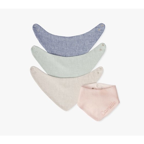 Linen Bandana Bib - Mixed Set of 4 | Pottery Barn Kids