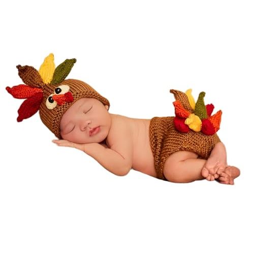 Jastore Baby Photography Props Newborn Boy Girl Photo Shoot Outfits Crochet Costume Infant Knitted Hat Sets