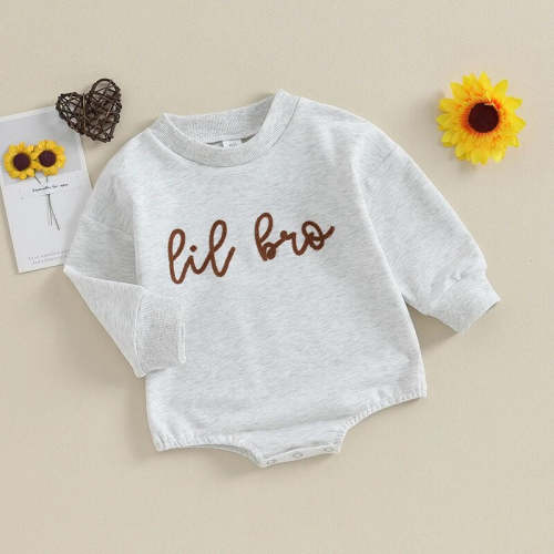 Toddler Baby Boy Long Sleeve Crewneck Letters Big Lil Bro Pullover Top – August + Willow