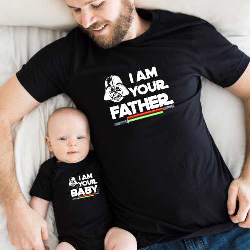 I Am Your Father Matching Shirt, Star Wars Baby T-Shirt, Funny Jedi Dad Tee, Father Son Star Wars Gift Shirt, I Am Your Baby Matching Shirt