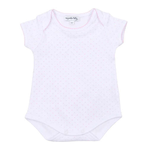 Mini Dots Short Sleeve Bodysuit - Pink