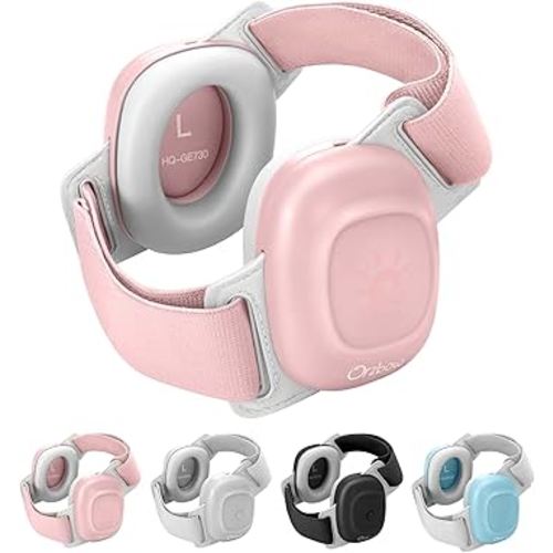 Orzbow Baby Ear Muffs Noise Cancelling, Adjustable Baby Noise Cancelling Headphones - CE & ANSI Certified, Toddler Ear Protection for Infant Newborn 3-48 Months, 25dB Sound Reduction, Pink