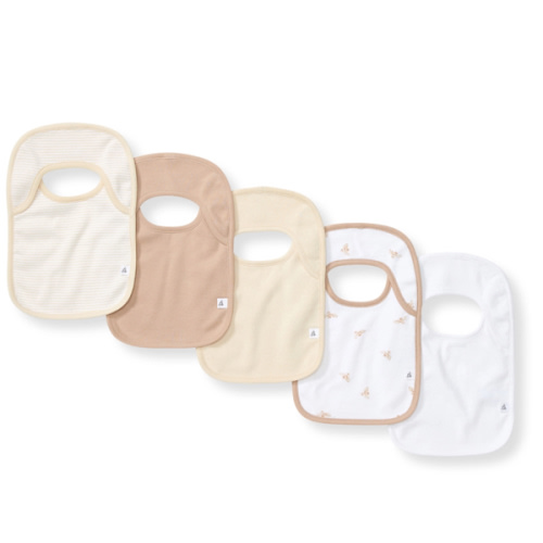 Golden Bee Organic Cotton Baby Bibs 5 Pack