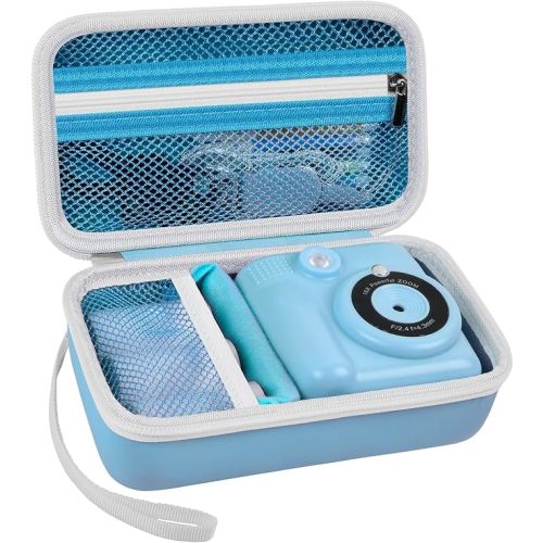 Case Compatible with ESOXOFFORE for Dylanto for Anchioo for WEEFUN for GKTZ for Amzelas for Mafiti Instant Print Camera for Kids, Film Camera Storage Holder Organizer Bag (Box Only)- Blue