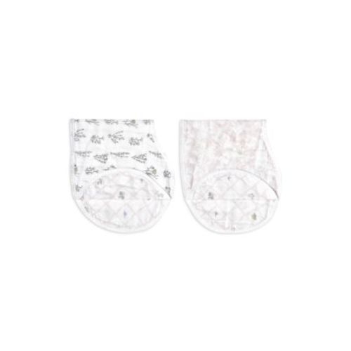 Silky Soft French Floral Burpy Bibs, Pack of 2
