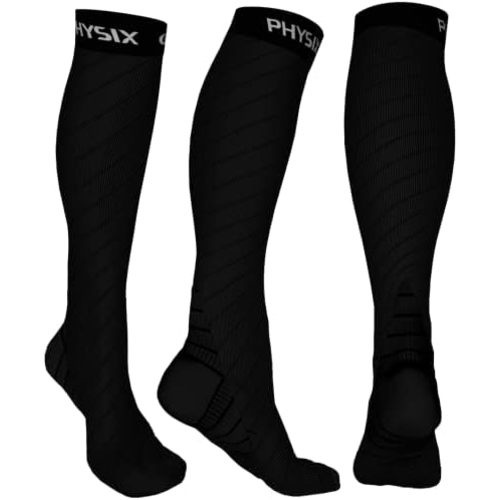 Physix Gear Compression Socks 20-30 mmHg - Men & Women - Running, Nurses, Shin Splints, Flight, Travel