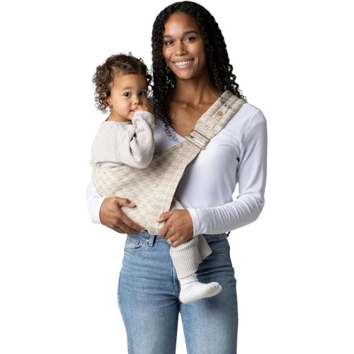 Mabē Monarch Toddler Sling Carrier – Ergonomic Hip Carry Support for Toddlers – Adjustable and Breathable Sling for Easy Up/Down & Comfortable Holding (16–45 lbs, Houndstooth)