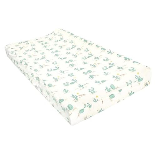 Hudson Baby Unisex Baby Changing Pad Cover, Desert Cactus, One Size