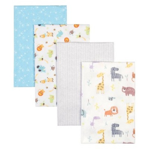 Trend Lab Flannel Receiving Blankets - Safari 4pk