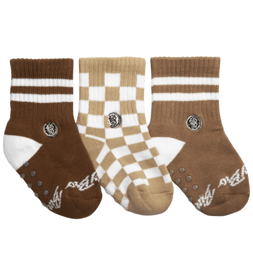 3 Pack Socks - Brownie Checks