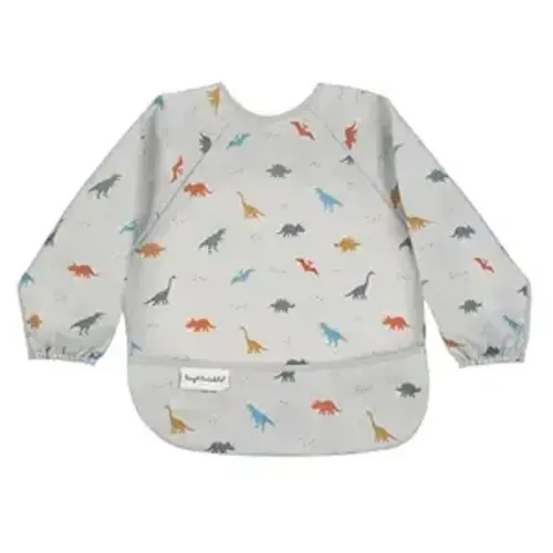 Tiny Twinkle Long Sleeve Bib for Babies & Toddlers | Waterproof Smock Bib for Eating | Machine Washable & Mess-Proof Feeding Essentials | Newborn Shower Gift (Dinosaur, 6–24M)