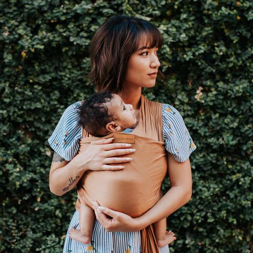 Sandstone Brown Baby Wrap Carrier, 100% Modal, Newborn to 18 Months