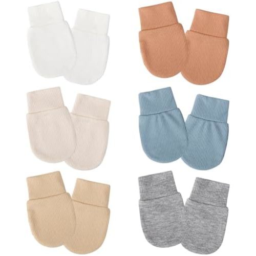 Newborn Baby Mittens No Scratch Elastic Wrist Gloves Infant Toddler Mittens for Baby Boy Girl 0-6 Months