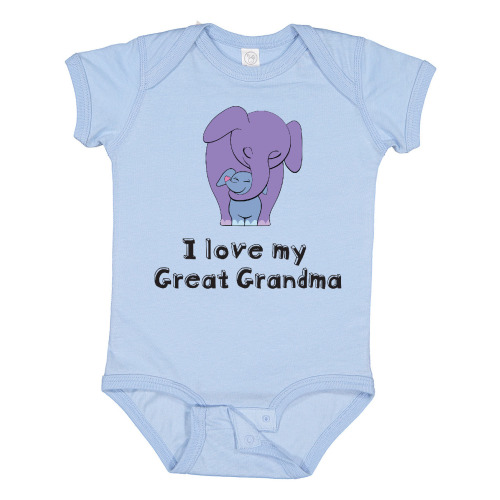 Inktastic I Love My Great Grandma Elephant Boys Baby Bodysuit