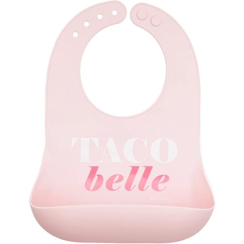 Baby Bib for Eating by Bella Tunno, Waterproof Silicone Bib with Large Food Catcher, Adjustable Fit for Babies 4-12 months & Toddlers 1-3 Years, Boys & Girls, Taco Belle