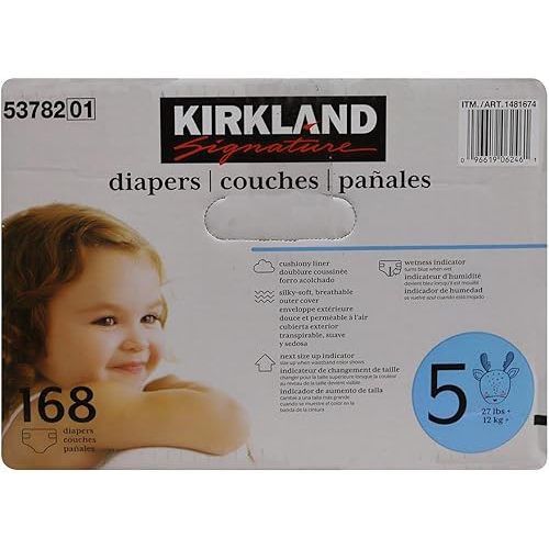 Kirkland Signature Diapers, Size 5 (168 Count)