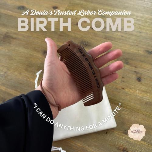 Labor Pain Relief Comb - Doula's Secret Tool for Easier Contractions - Natural Contraction Relief with Wrist Sling & Pouch - 1 min quote