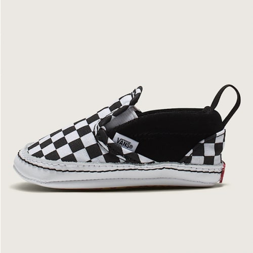 Infant Slip-On V Checkerboard Crib Shoe
