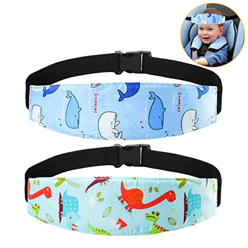 Baby Carseat Head Support,Car seat Straps Pillow Support Ban,Stroller Neck Relief Strap Headrest,Slumber Sling Sleep Positioner for Toddler Infants Child Children Kids
