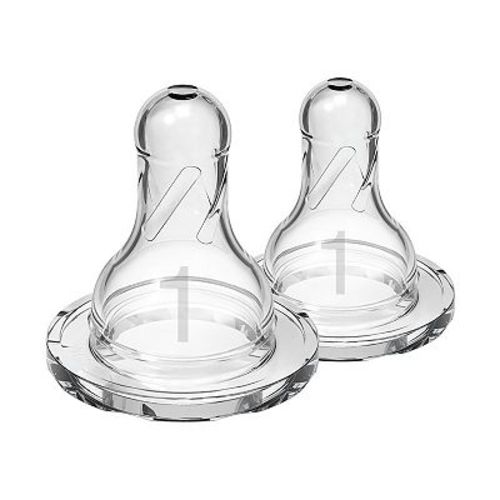 Dr. Brown's Anti-Colic Slow Flow 2-Pack Newborn Silicone Narrow Nipples