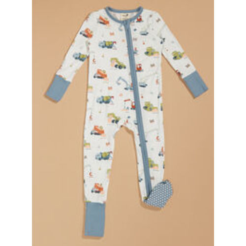 Cozy Construction Sleeper in Blue | Tullabee