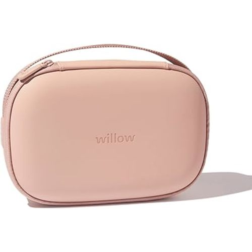 Willow Breast Pump Carrying Case, Dusty Pink, Use with Hands Free Wearable Breast Pumps, Ultra Durable Hard Shell Breast Pump Case with Removable Tray, Compact and Discreet