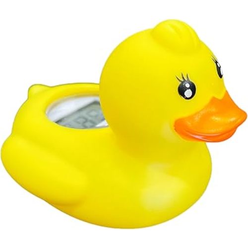 ZSquared Accessories Baby/Infant Bath Floating Toy Digital Water Duck Safety Thermometer with Temperature Warning (Lady Duck), Bath Essentials, Gift for Parents/Baby/Infant/Kids