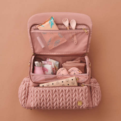 Levy Backpack Diaper Bag- Dusty Rose