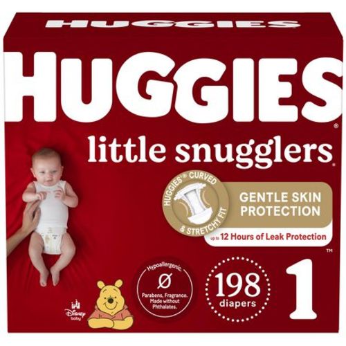 HUGGIES Little Snugglers Diapers, Econo Pack, Sizes: 1-6, Sizes: 1-6 | 198-96 Count