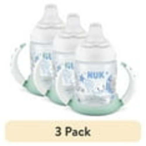 (3 pack) NUK Learner Cup, 5 oz Soft Spout Sippy Cup, 1 Pack, 6+ Months, Neutral, Unisex